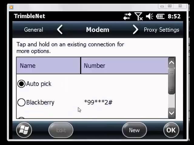 Trimble Access VRS setup using phone via Bluetooth