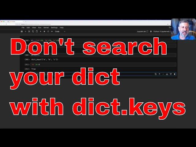 Why you shouldn't use dict.keys to search in a Python dict