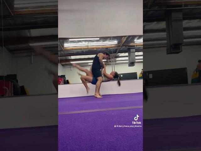 TRY THIS PARTNER CHALLENGE!  #acro #stunts #tumbling #flips