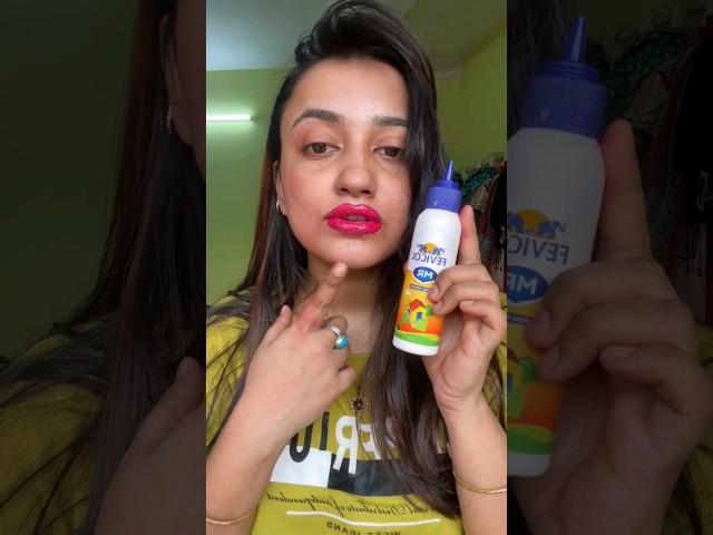 Peel Off Lipstick  With Fevicol OMG #shorts #trendinghacks #viralshorts #viralhacks #short #hacks