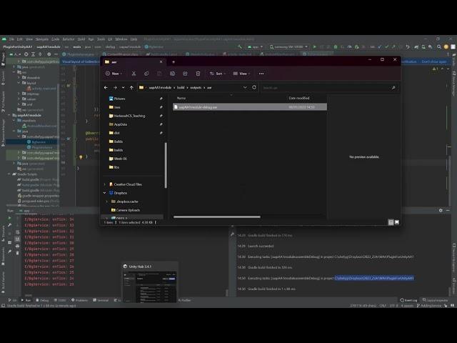 Unity with Android Plugin that has Background Service Tutorial