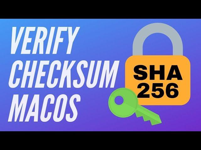 How to verify checksum in macOS