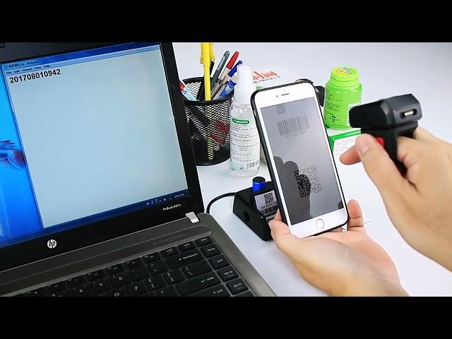 RS finger barcode scanner