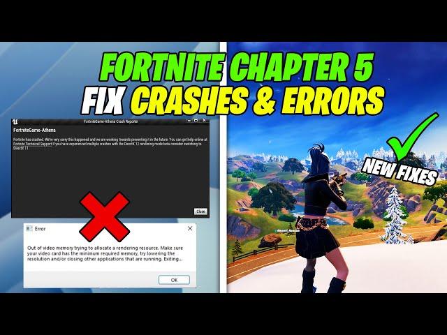 How To Fix Fortnite Chapter 5 Crashes & Errors! (SEASON 1)