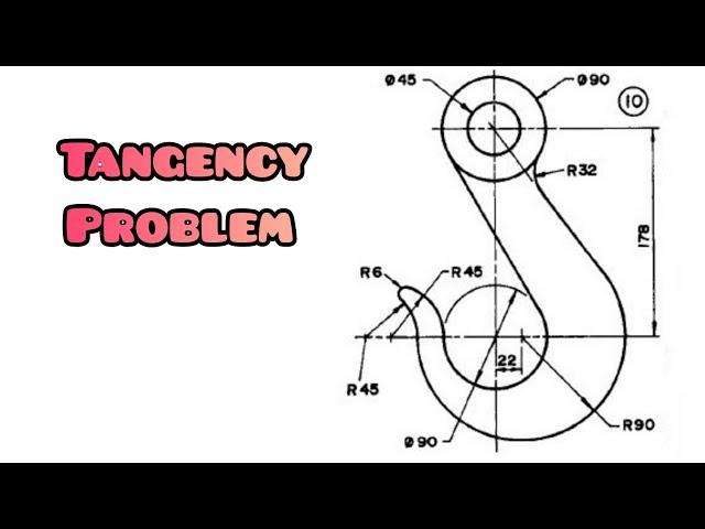 TANGENCY PROBLEMS in | Technical drawing | Engineering drawing