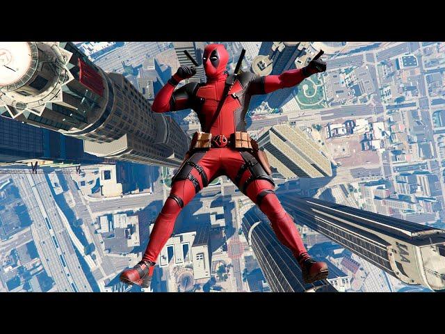 GTA 5 - Epic Fails And Epic Ragdolls #12 - Deadpool - Moon Gravity Fails