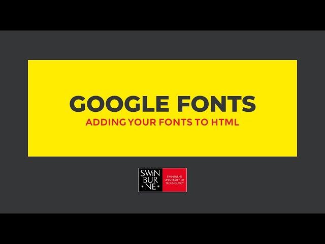 DCO20004 Web Design: Adding Google Fonts to your HTML files