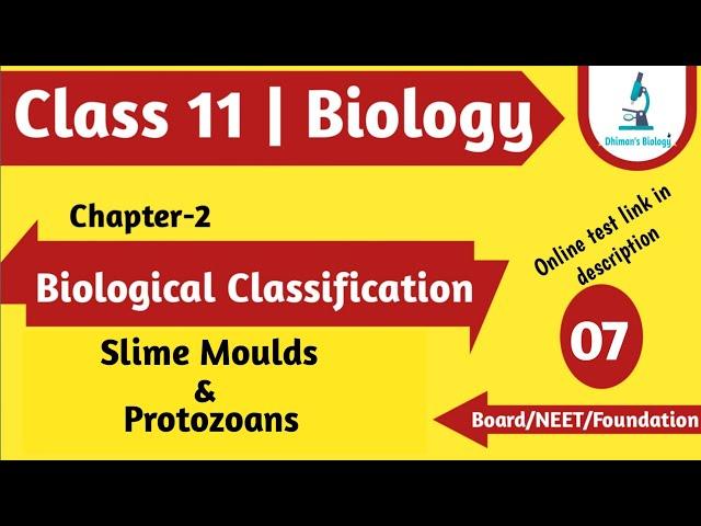 Biological Classification | Slime Moulds & Protozoans | Class 11 | Biology | Chapter 2 | Part-7