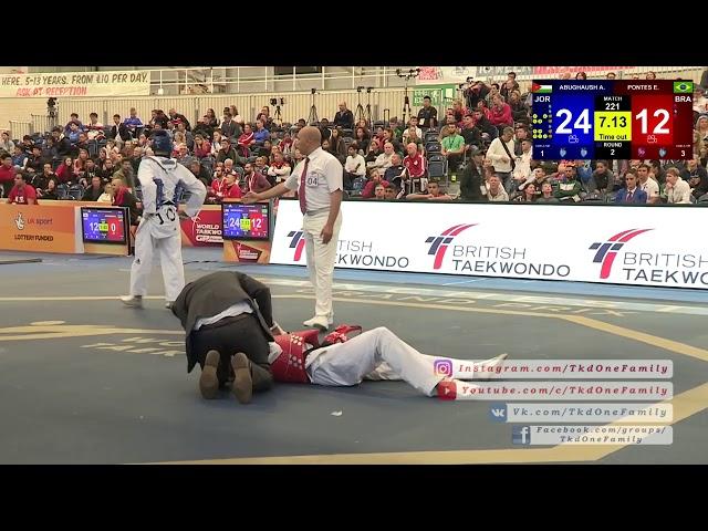 ABUGHAUSH Ahmad (JOR) vs PONTES Edival (BRA) 2018 WT GP Manchester