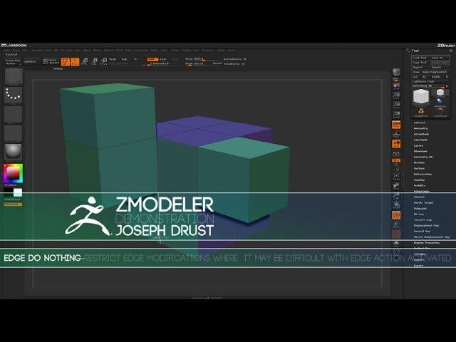 ZBrush ZModeler Edge Actions - Edge Do Nothing