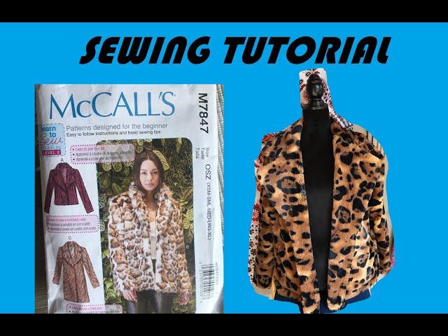 McCall's 7847 Faux Fur Coat Sewing Tutorial