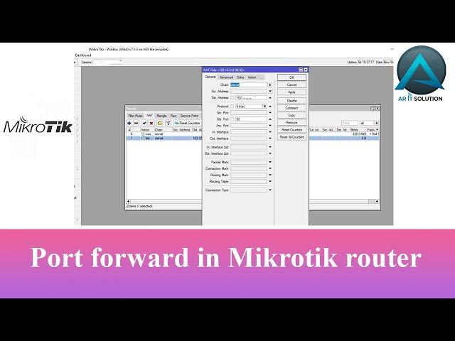 Port forward in Mikrotik router