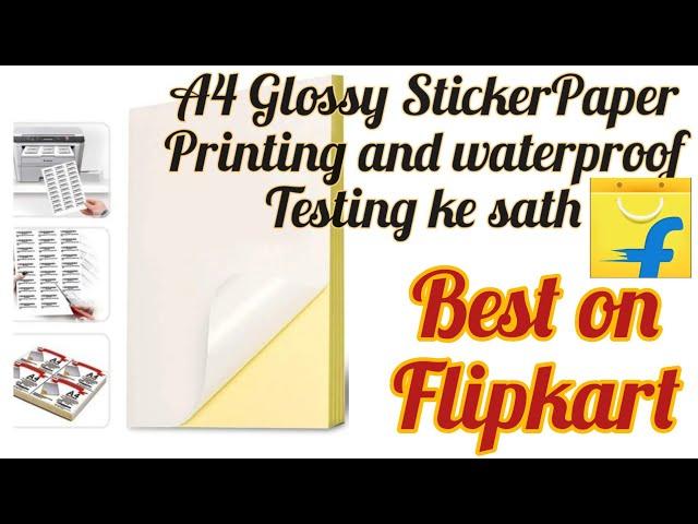 White A4 Glossy Sticker Paper |Unboxingvideo | Printing and Full Review |Waterproof Testing Ke Sath|