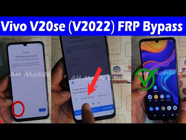 Vivo V20SE (V2022) PD2038 FRP Bypass Android 11 Without PC