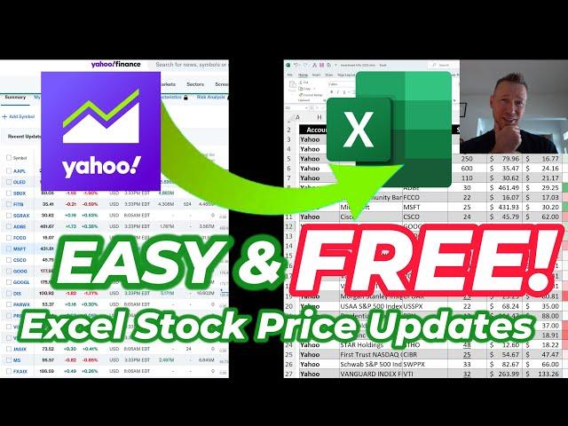 Excel Hack  Stock Price Updates from Yahoo Finance Import Web Data #exceltips