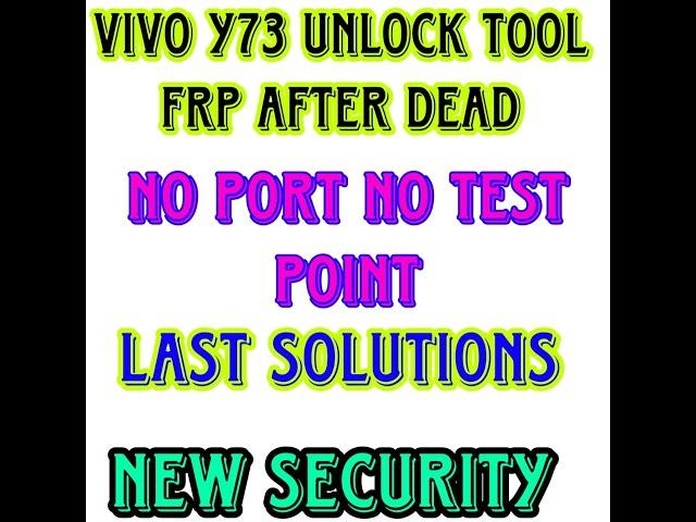 Vivo Y73 Unlock Tool Frp After Dead Solution by @phonefixpune