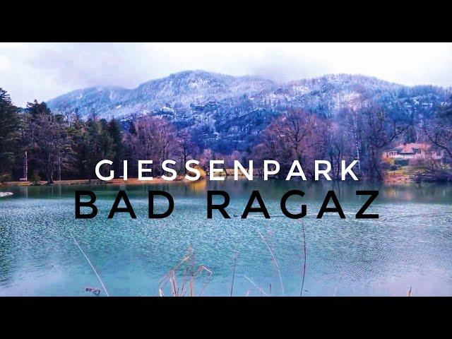 Bad Ragaz Switzerland| Relaxing Music with Lake and Mountain View| Giessenpark| ||RelaxZoom||