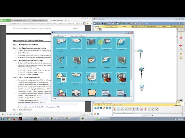 [CCNAv6 2] Lab - Configuring IPv4 Static and Default Routes