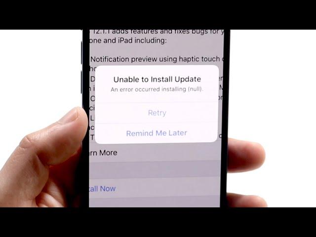 How To FIX An Error Occurred Installing An iOS Update