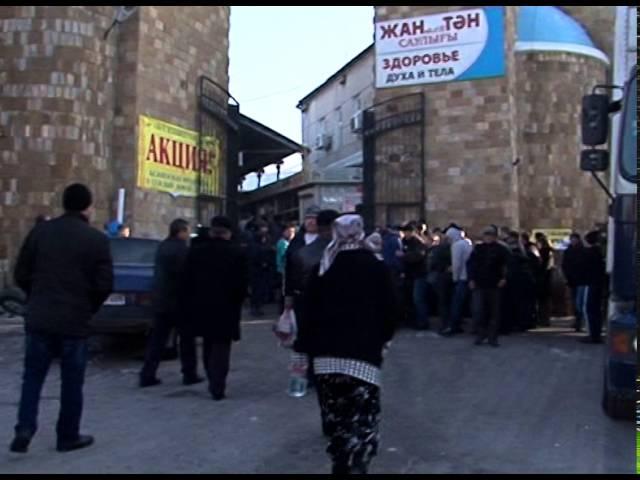 Стихийный митинг в Шымкенте