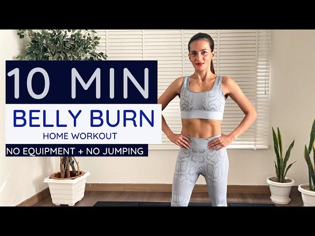 10 Minute Belly Home Workout (No Jumping + No Equipment)