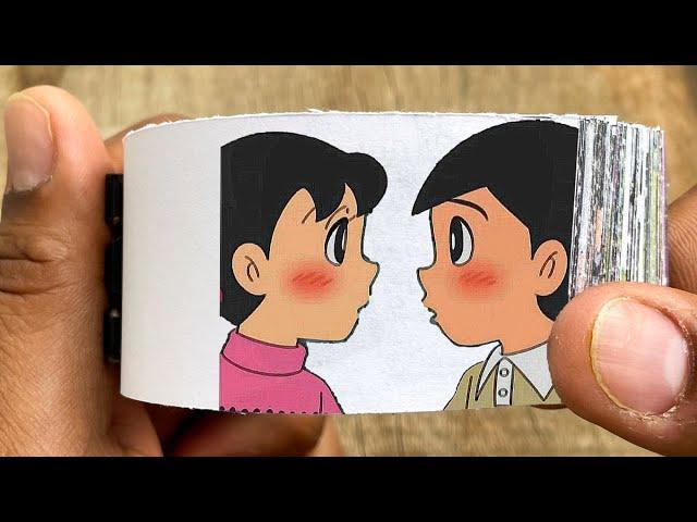 Doraemon Cartoon Flipbook #183 | Shizuka Kisses Dekisugi Flip Book | Flip Book Artist 2024