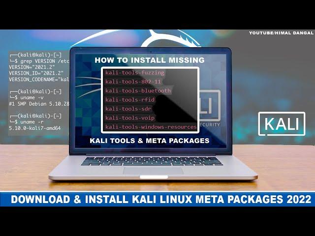 How to install kali linux meta packages ? | Installing missing tools |  Kali Linux 2022.1 |