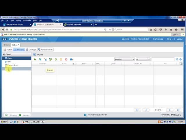 vCloud Director  - Building and Publishing VMware vCloud Director vApps - Lab 6