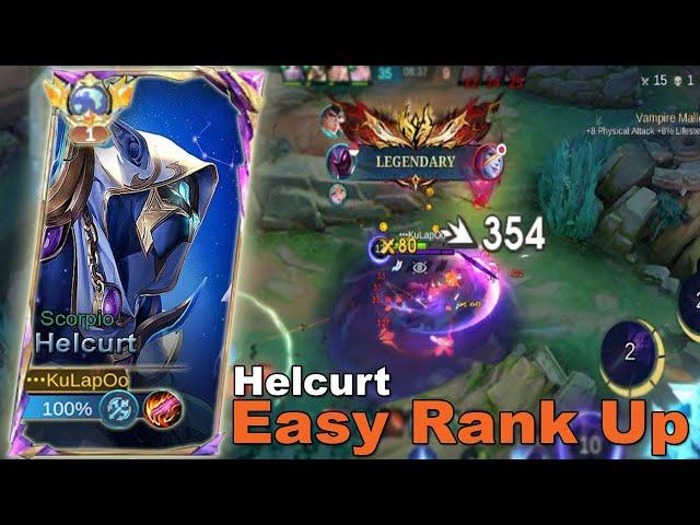 Helcurt Gameplay Easy Rank Up ~ Best Build & Emblem | Mobile Legends