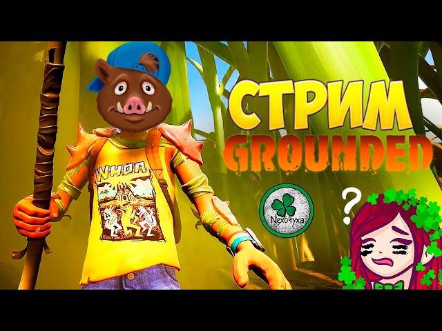 ПЕРВЫЙ ВЗГЛЯД НА ИГРУ GROUNDED,СТРИМ В КООПЕ