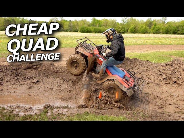 Cheap Quads OBSTACLE COURSE! Polaris vs Suzuki vs Yamaha!