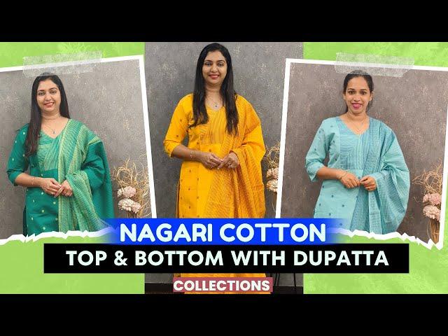  Elevate Your Style with Nagari Cotton - Shop Top, Bottom & Dupatta!  || 𝐆𝐋𝐈𝐓𝐙𝐈𝐍𝐃𝐈𝐀 FASHIONS 