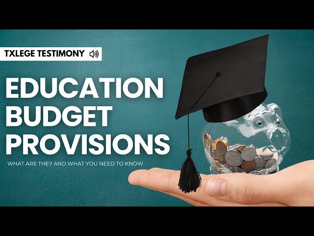 Texas 2036 talks public education budget provisions