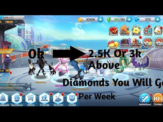 How to Collect 2.5k-3k Or Above Diamonds Per Week//Awaken Monster Battle.