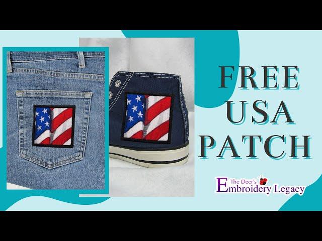 Free USA Patch Machine Embroidery Design (Limited Time Download)