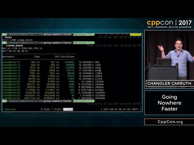 CppCon 2017: Chandler Carruth “Going Nowhere Faster”