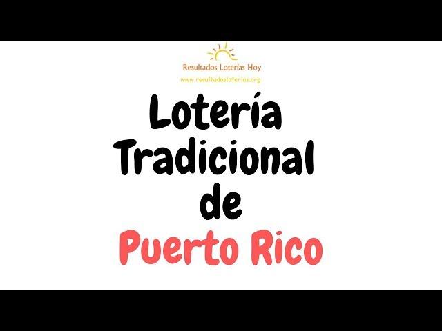 Lotería Tradicional de Puerto Rico  Sorteo # 159 Abril 11 de 2019 