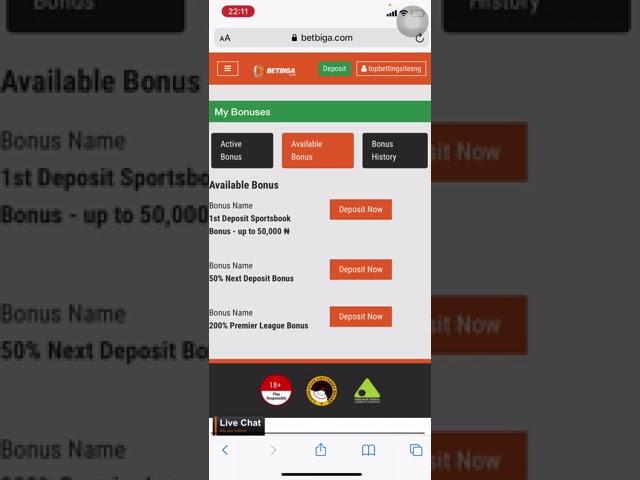 BetBiga Nigeria Sports Betting Site Review