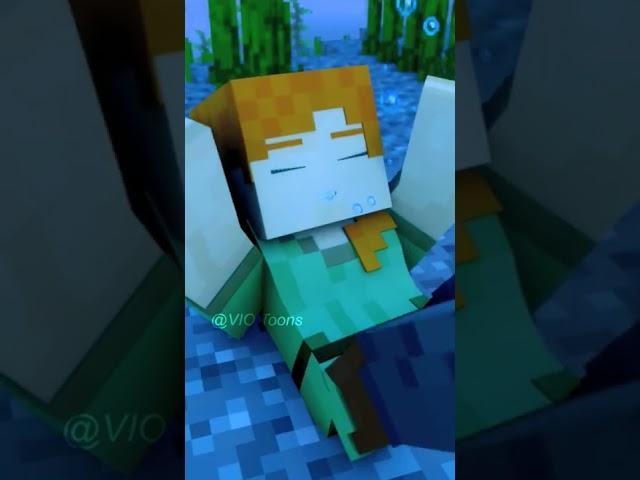 #8 - Alex fell into the water because of the zombie  | #shorts #minecraft