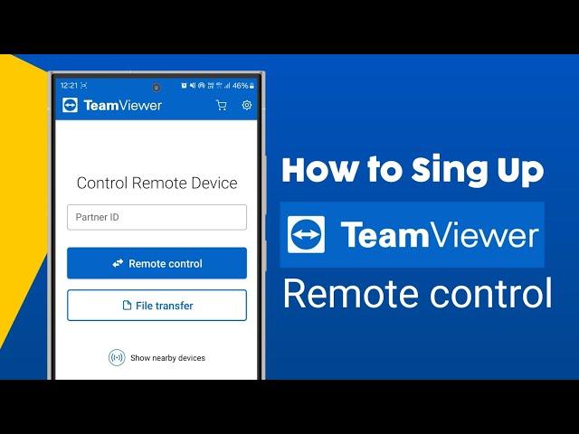 How to sing Up TeamViewer Accout Remote control