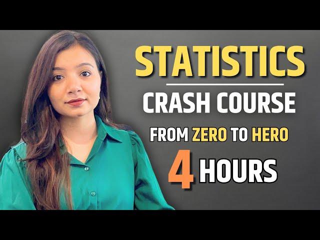 Complete STATISTICS for Data Science | Data Analysis | Full Crash Course