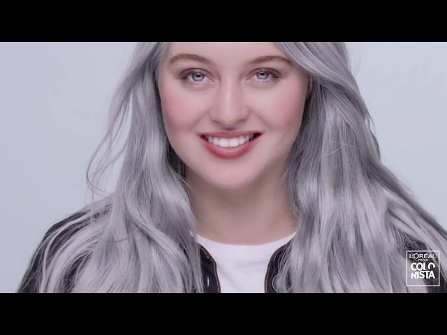 How to get silver hair with Colorista paint #silvergrey