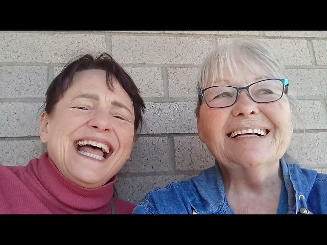 Goofing off with Marleen of Dixie Quilters