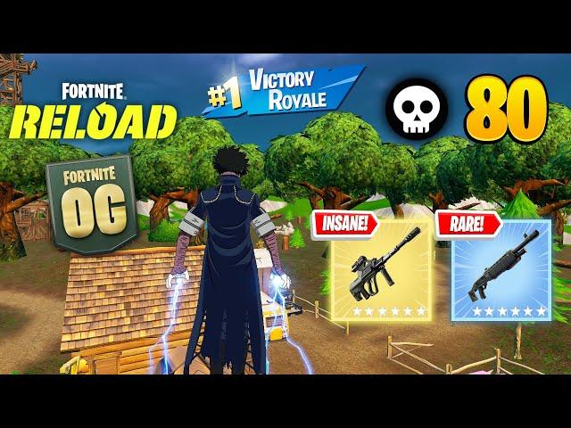 80 Elimination Solo Vs Squads Reload "Zero Build" Gameplay Wins (Fortnite RELOAD chapter 5)