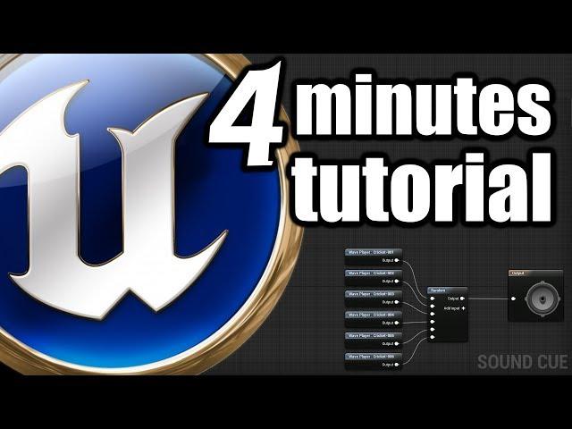 UE 4 Minutes TUTORIAL - How to make 3D ambient cricket sound.