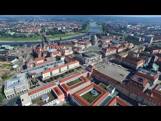 Dresden From Sky - 4K Drone Video