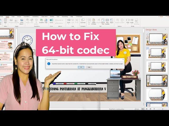 HOW TO FIX 64 BIT CODEC IN POWERPOINT