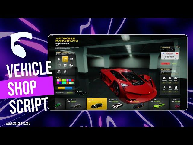 Fivem Vehicle Shop Script [ESX & QBCore/QBOX] | STG Scripts