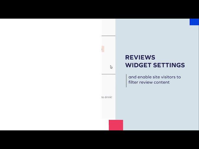 Reviews Widget Settings