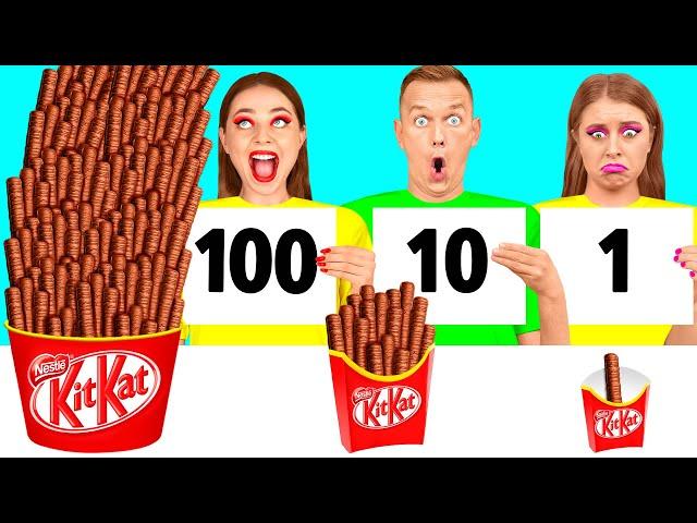 100 Layers of Food Challenge | Funny Challenges by BaRaDa Best